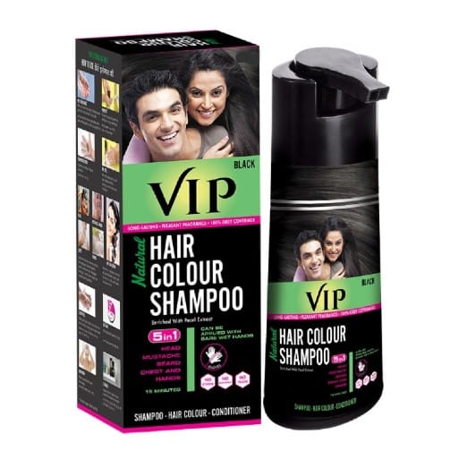 5-in-1 Hair Colour Shampoo Brown – Natural Ammonia-free Hair Dye For Hair, Beard, Moustache & Body Hair (180ml)
